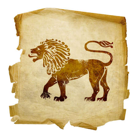 Lion zodiac icon, isolated on white background.の写真素材