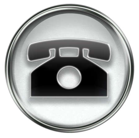 phone icon grey, isolated on white background.の写真素材