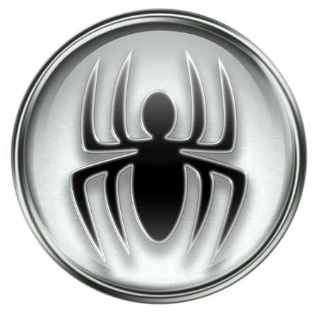 Virus icon grey, isolated on white background.の写真素材