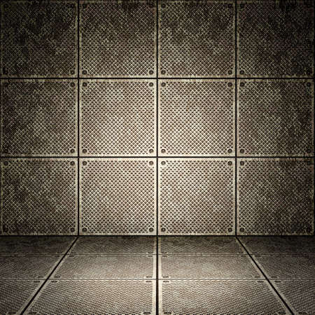 Old metallic interior, texture of metal.の写真素材