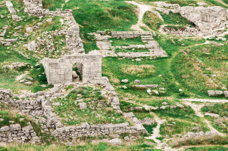 Archaeological excavations of an ancient structure. Crimea, Mithの写真素材