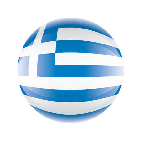 Greece flag icon Vector eps 10のイラスト素材
