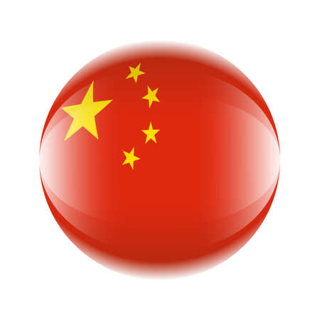 China flag icon in the form of a ball. Vector eps 10のイラスト素材