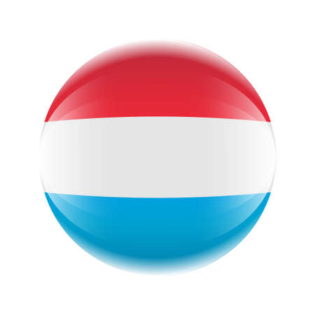 Luxembourg Flag icon in the form of a ball. Vector eps 10のイラスト素材
