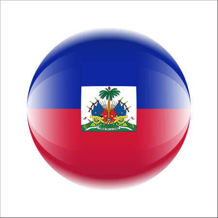 Haiti flag icon in the form of a ball. Vector eps 10のイラスト素材