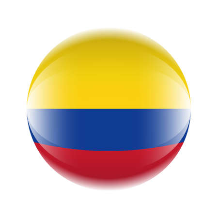 Colombia flag icon in the form of a ball. Vector eps 10のイラスト素材