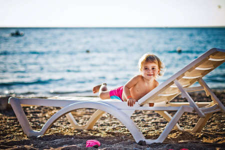 on the beachの写真素材