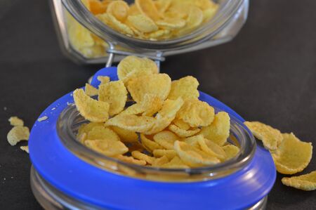 potato chips in a glass bowl