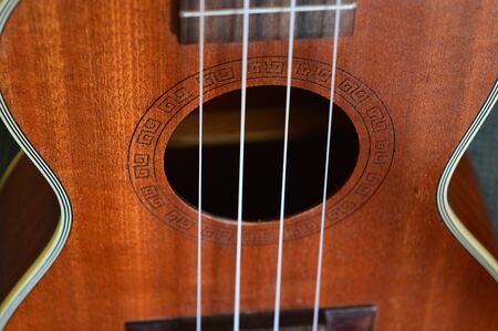 acoustic guitar close up - ukuleleの写真素材