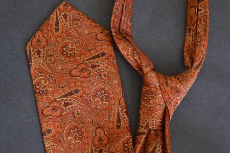 close up of a tie on a black backgroundの写真素材