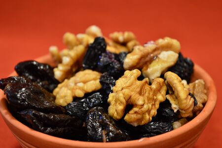mixed nuts and dried fruitsの写真素材
