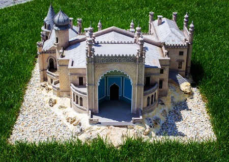 Miniature of the old fortress in the city of Kamenets-Podolsky in the Museum of the Fortress of Ukraine.のeditorial素材