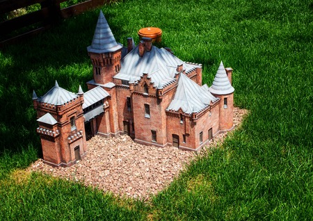 Miniature of the old fortress in the city of Kamenets-Podolsky in the Museum of the Fortress of Ukraine.のeditorial素材