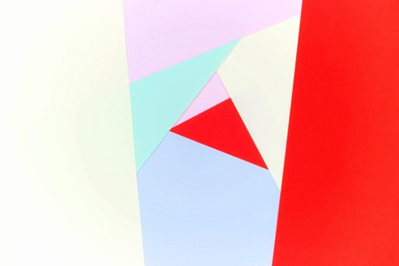 Texture background of fashion pastel colors: pink, yellow, turquoise and geometric pattern papers in minimal concept.の写真素材