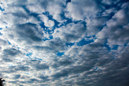 Cloudy sky with dark clouds on it dark and light cloudsの写真素材