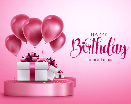 Happy birthday banner design.のイラスト素材