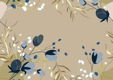 Wallpaper plants vector background. Plant wallpaper artwork in creative and elegant design. Vector illustration wallpaper design.のイラスト素材