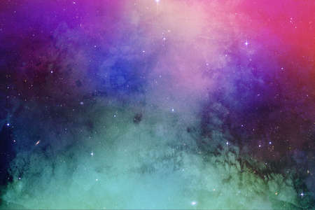 Star clusters, nebula outer space background. Bright and vibrant Multicolor Starfield Infinite space...