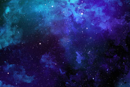 Star clusters, nebula outer space background. Bright and vibrant Multicolor Starfield Infinite space...