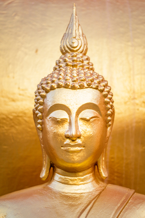 Big Buddha temple statue during a sunny bright day, Wat Phra Yai in Koh Samui, Surat Thani, Thailandの写真素材