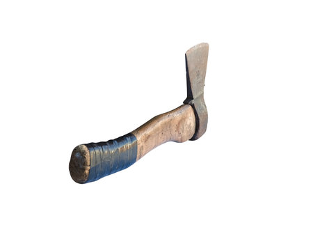 old working ax with rust on the blade close upの写真素材
