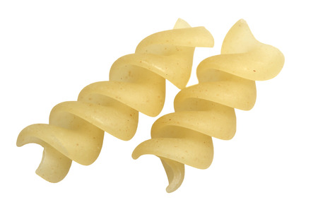 Dry macaroni it is isolated on a white backgroundの写真素材