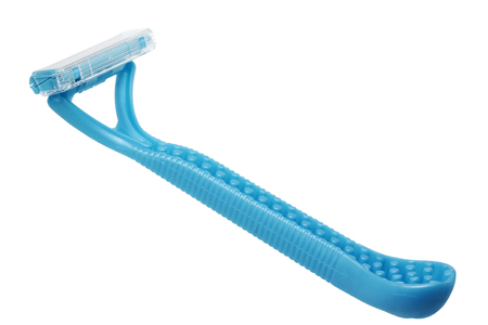 A non-permanent shaving hine-tool is isolated on a white backgroundの写真素材