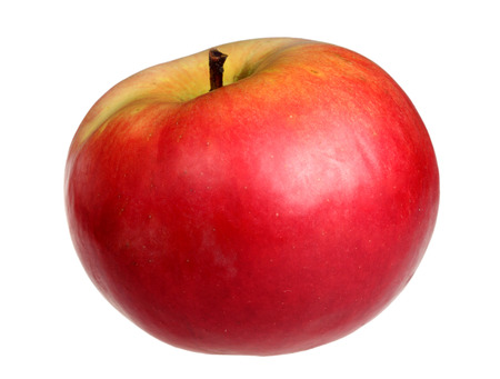 Red, ripe apple is isolated on a white background の写真素材