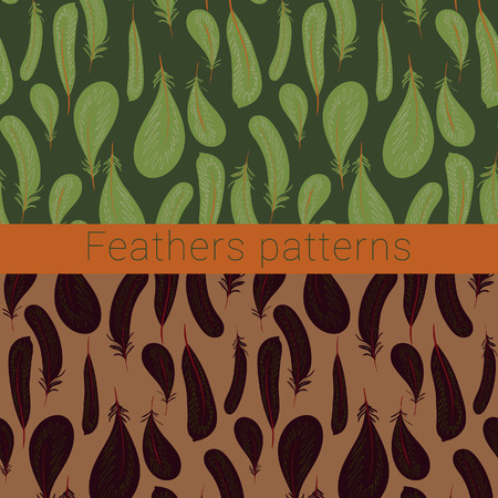 Feather patternsのイラスト素材