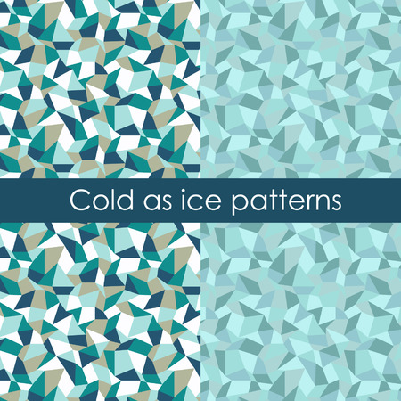 The pack of 2 polygon patterns, simulating ice splinters.のイラスト素材
