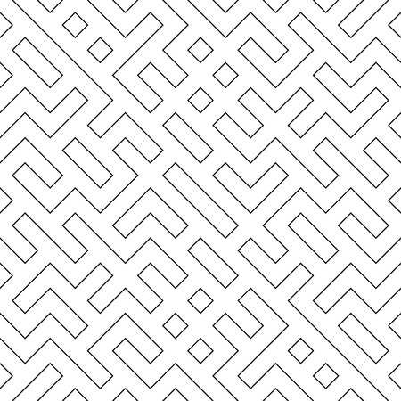 Vector Seamless Geometry Truchet Patternのイラスト素材