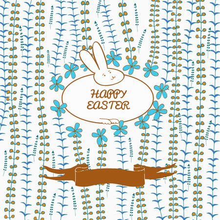 Happy easter postcard. Vector Illustrationのイラスト素材