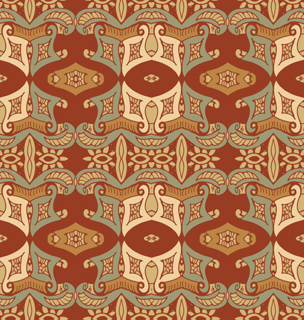 Seamless symmetrical handmade patterns. Vintage textures. Decorative background for vintage textures, textile, wrapping paper, cards, invitations, web design. Vector illustrationのイラスト素材