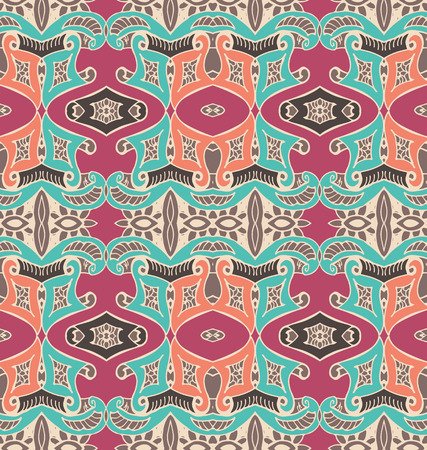 Seamless symmetrical handmade patterns. Vintage textures. Decorative background for vintage textures, textile, wrapping paper, cards, invitations, web design. Vector illustrationのイラスト素材