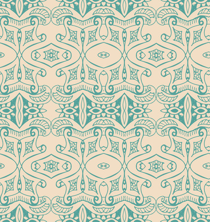 Seamless symmetrical handmade patterns. Vintage textures. Decorative background for vintage textures, textile, wrapping paper, cards, invitations, web design. Vector illustrationのイラスト素材