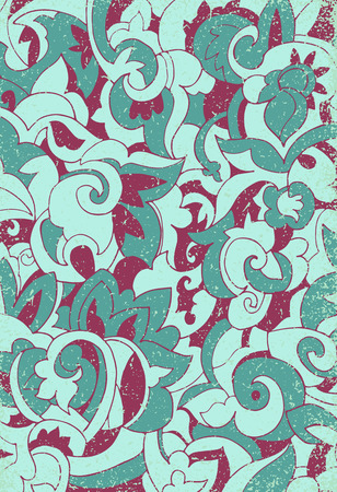 Decorative vintage handmade background. Vector illustrationのイラスト素材