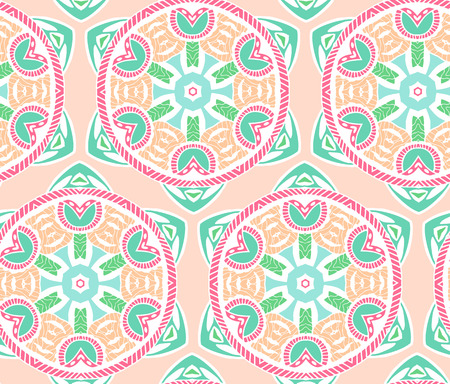 Seamless symmetrical handmade patterns. Vintage textures. Decorative background for vintage textures, textile, wrapping paper, cards, invitations, web design. Vector illustrationのイラスト素材