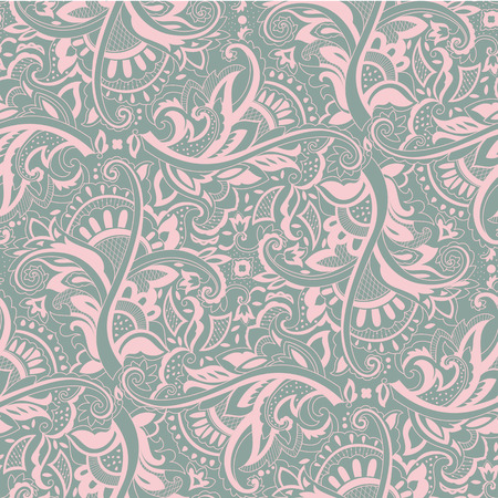 Paisley seamless pattern for design of packaging, paper and textiles. Vector illustrationのイラスト素材