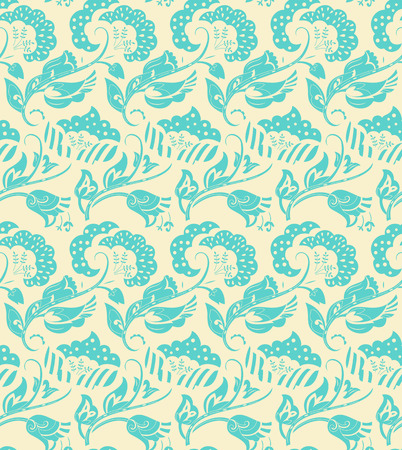 Floral seamless pattern for design of packaging, paper, textiles, scrapbook and decoupage. Vector illustrationのイラスト素材