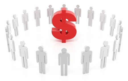 Business team on the white backgroundの写真素材