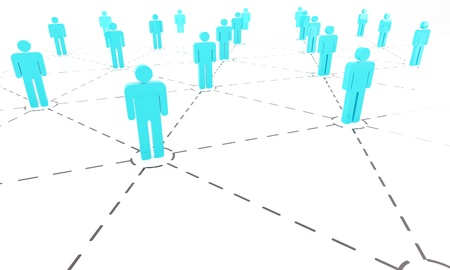 Business network on the white background