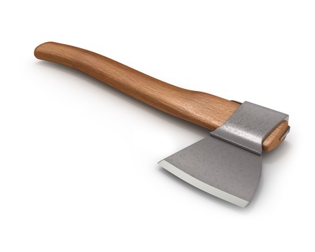 Axe on white background の写真素材