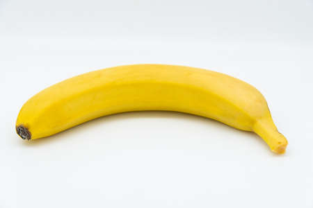 delicious ripe banana isolated on white background. High quality photo. copy space for textの写真素材