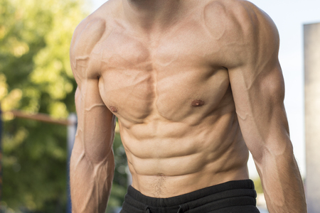 Young athletes in the parkの写真素材