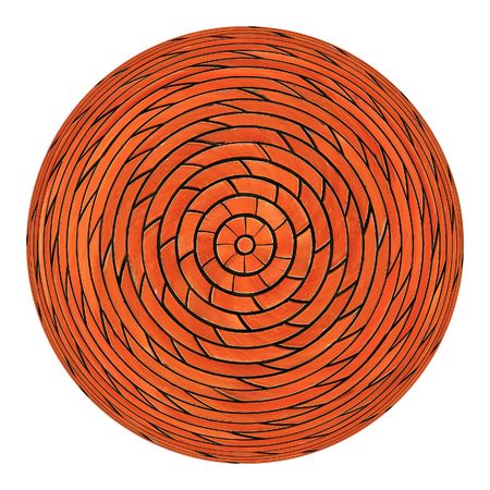 Red seamless brick sphereの写真素材