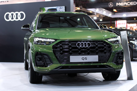 Riga,Latvia - April 29, 2022: New Audi Q5 S line 2,0  TFSI, S-Tronic presented at Riga International Motor Showのeditorial素材