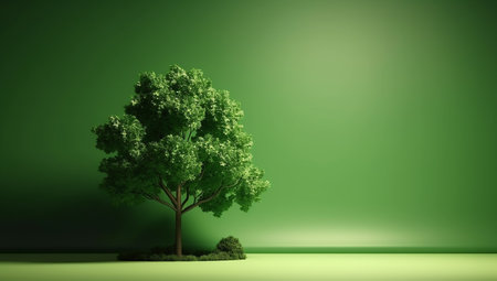 Green planet and earth day concept.Care for the environment and ecology. Generative AI.の素材