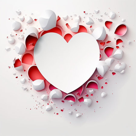 Abstract Valentine's Day background or Valentines day concept. Generative AIの素材