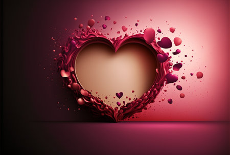 Valentine's Day background or Valentines day concept. Generative AIの素材