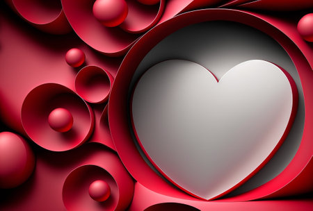 Abstract Valentine's Day background or Valentines day concept. Generative AIの素材